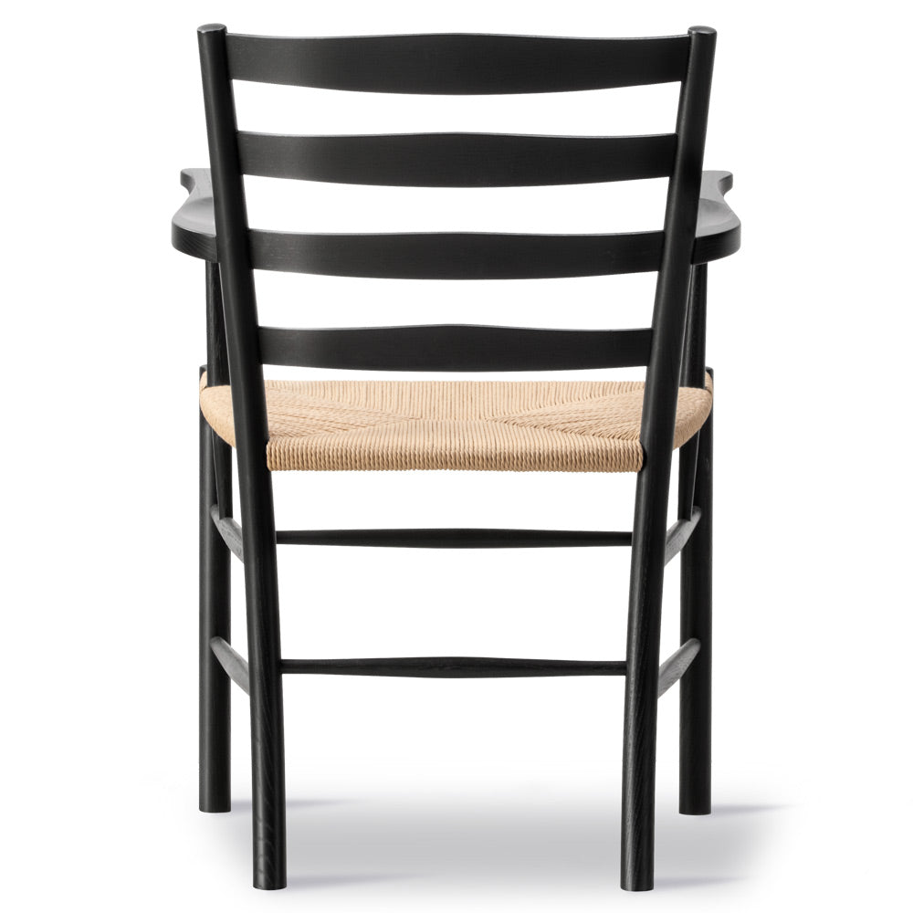 Klint Armchair - Oak Black Lacquered, Natural Paper Cord