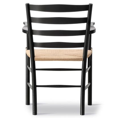 Klint Armchair - Oak Black Lacquered, Natural Paper Cord