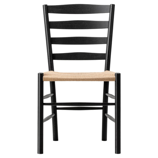 Klint Chair - Oak Black Lacquered, Natural Paper Cord