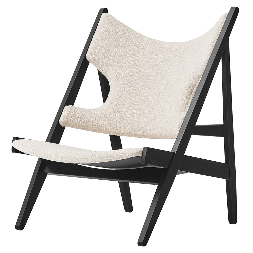 Knitting Lounge Chair - Black Oak, Barnum Boucle