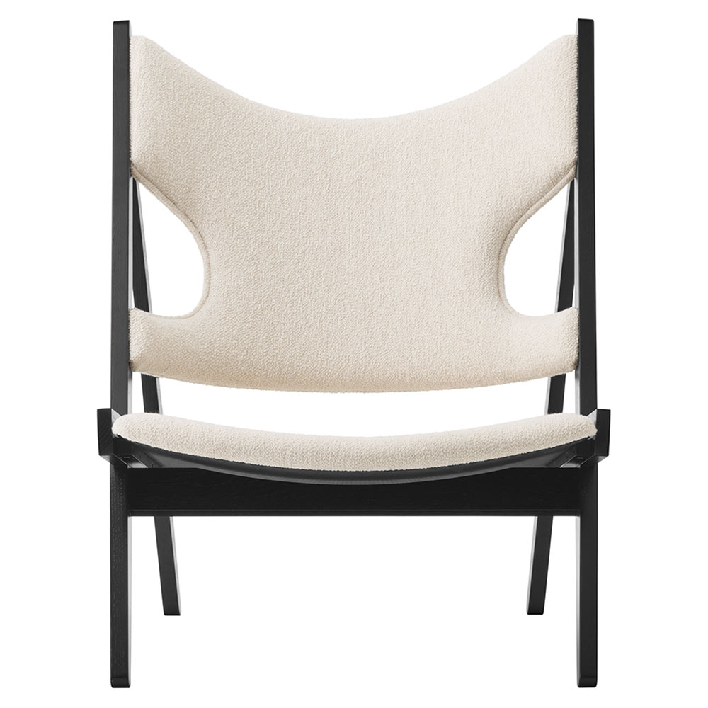 Knitting Lounge Chair - Black Oak, Barnum Boucle