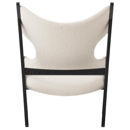 Knitting Lounge Chair - Black Oak, Barnum Boucle