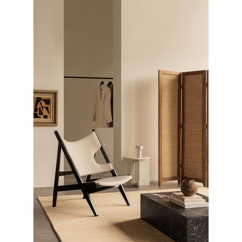 Knitting Lounge Chair - Black Oak, Barnum Boucle