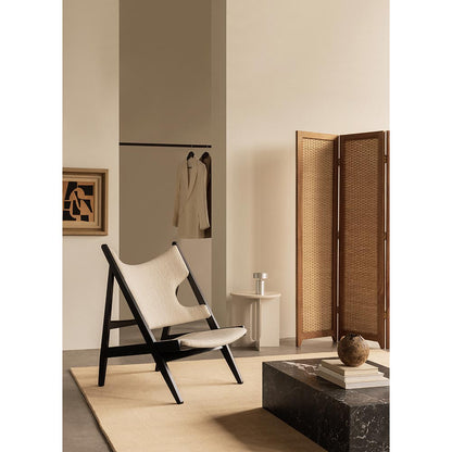 Knitting Lounge Chair - Black Oak, Barnum Boucle