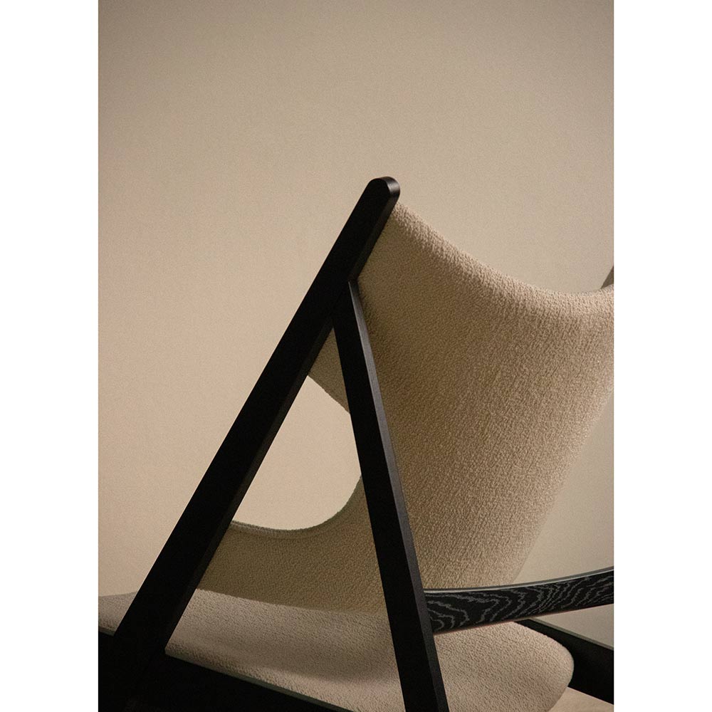 Knitting Lounge Chair - Black Oak, Barnum Boucle