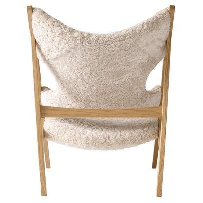 Knitting Lounge Chair - Natural Oak, Sheepskin Nature