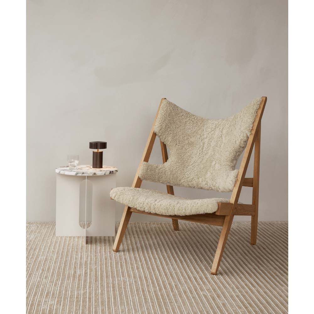 Knitting Lounge Chair - Natural Oak, Sheepskin Nature