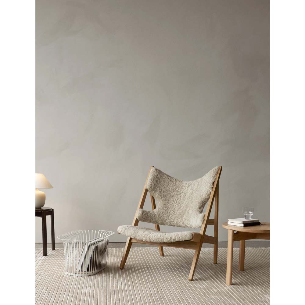 Knitting Lounge Chair - Natural Oak, Sheepskin Nature