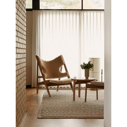 Knitting Lounge Chair - Natural Oak, Sheepskin Nature