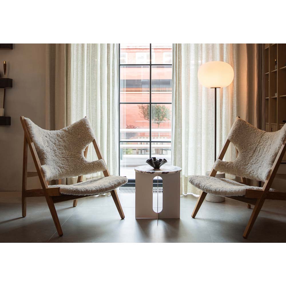 Knitting Lounge Chair - Natural Oak, Sheepskin Nature
