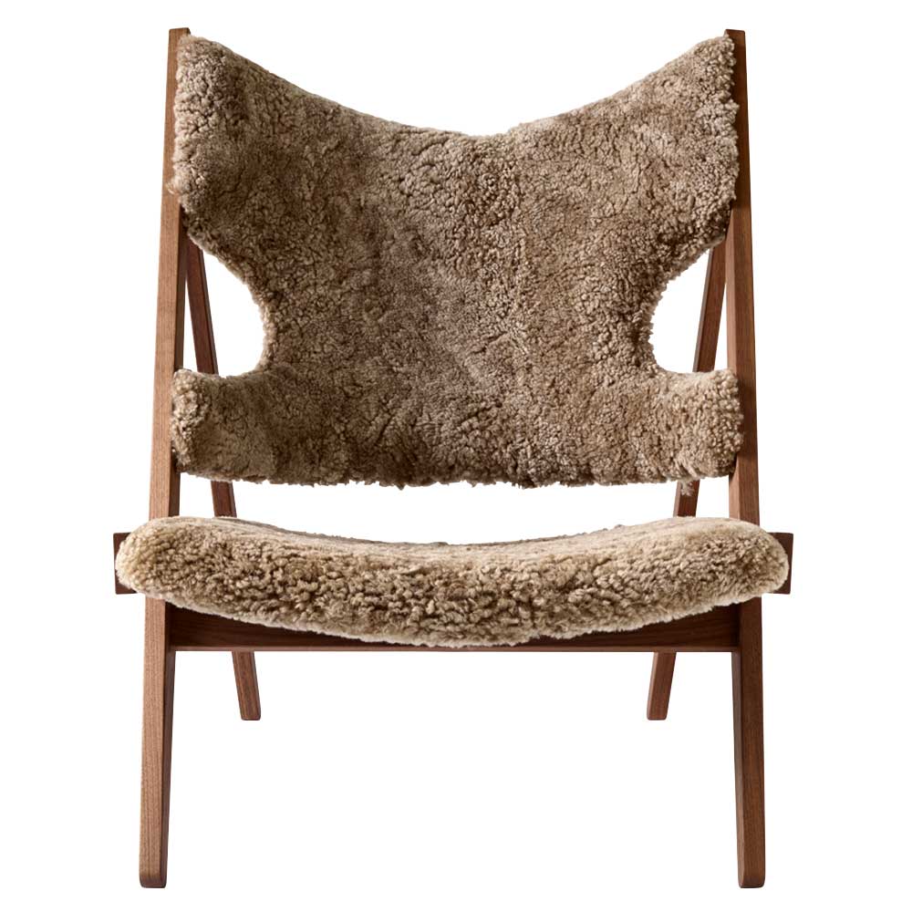 Knitting Lounge Chair - Walnut, Sheepskin Sahara