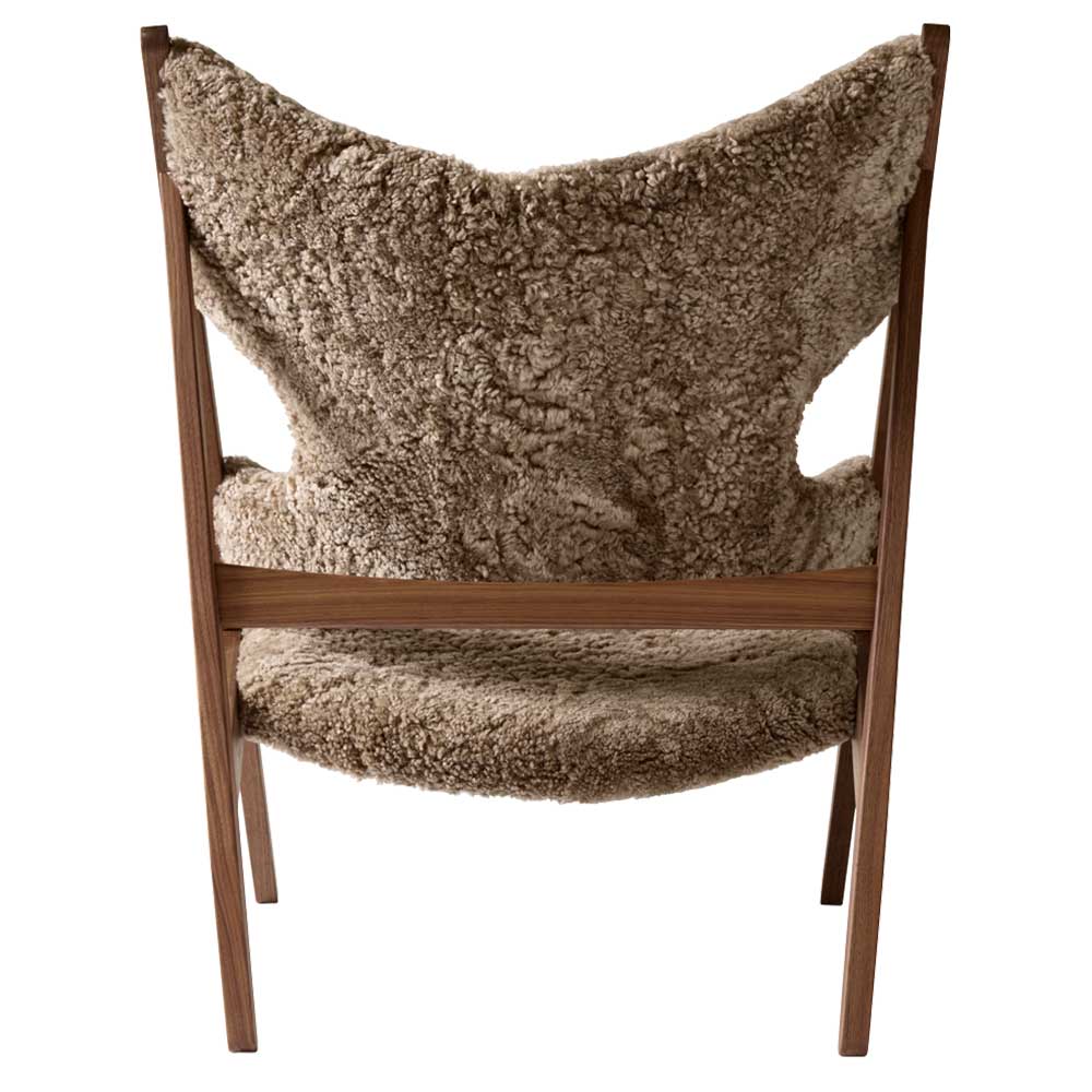 Knitting Lounge Chair - Walnut, Sheepskin Sahara