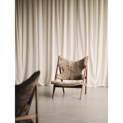 Knitting Lounge Chair - Walnut, Sheepskin Sahara