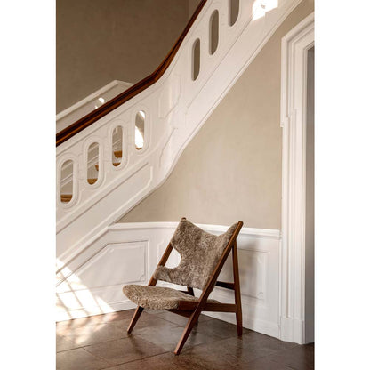 Knitting Lounge Chair - Walnut, Sheepskin Sahara