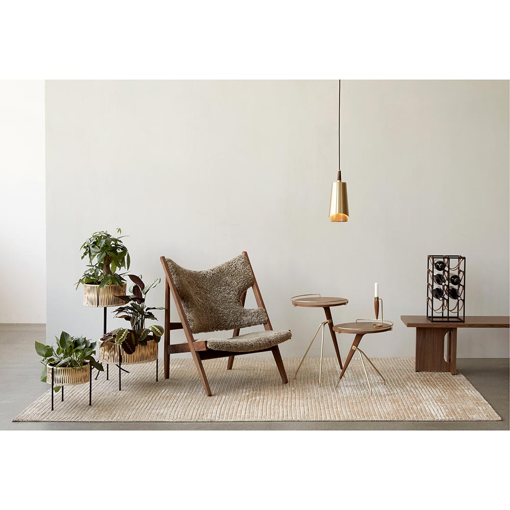 Knitting Lounge Chair - Walnut, Sheepskin Sahara