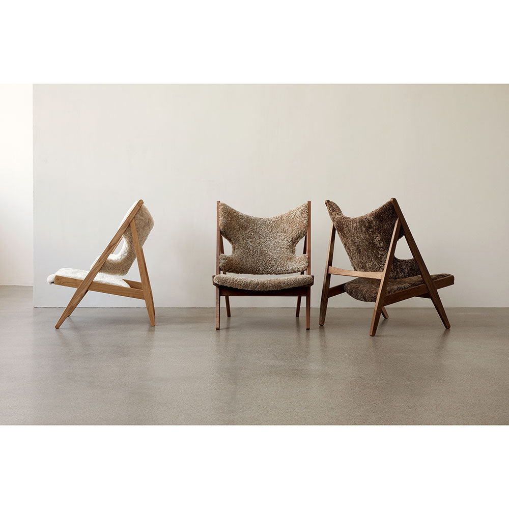 Knitting Lounge Chair - Walnut, Sheepskin Sahara