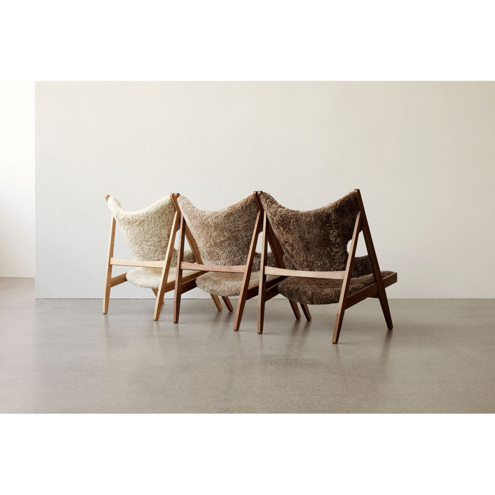Knitting Lounge Chair - Walnut, Sheepskin Sahara