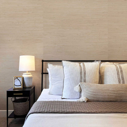 Knotted Jute Grasscloth Wallpaper - Light Natural