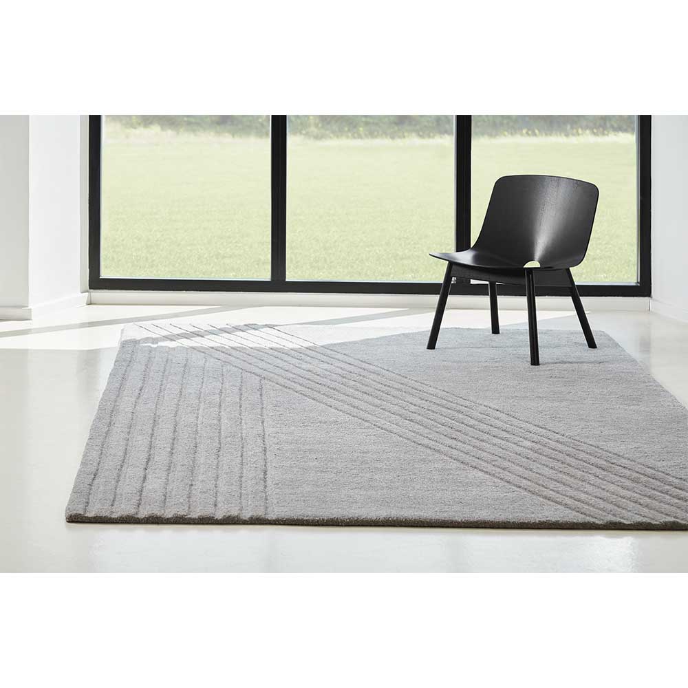 Kyoto Rectangular Rug - 78" x 118", Gray