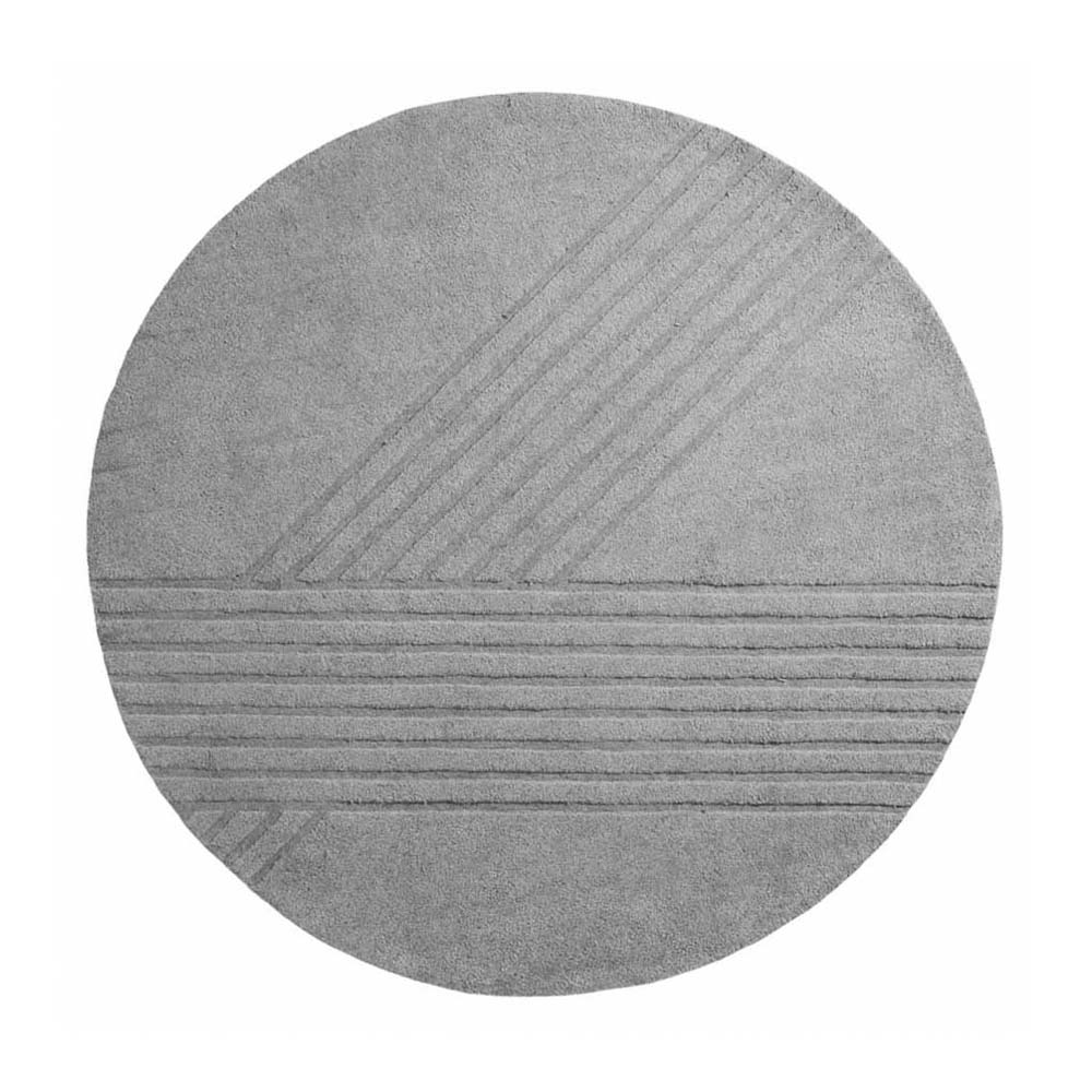 Kyoto Round Rug - 78", Gray