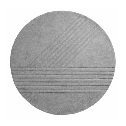 Kyoto Round Rug - 78", Gray