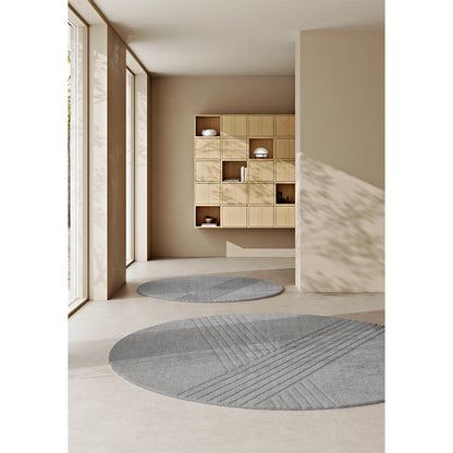 Kyoto Round Rug - 98", Gray