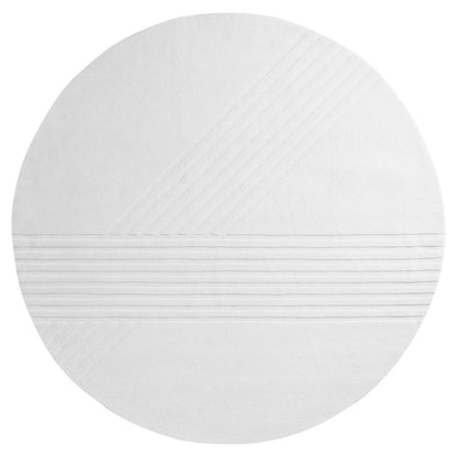 Kyoto Round Rug - 98", Off White