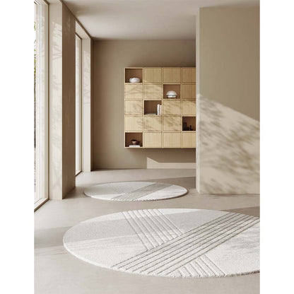 Kyoto Round Rug - 98", Off White