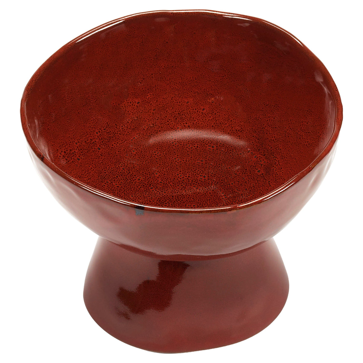 La Mère Venetian Red High Bowl on Foot - Large
