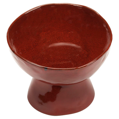 La Mère Venetian Red High Bowl on Foot - Large