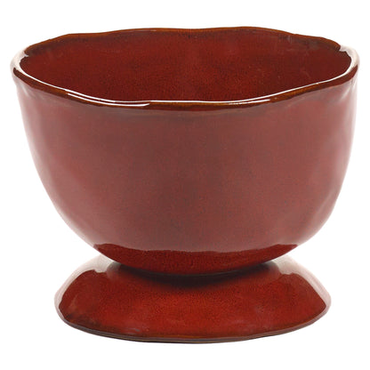 La Mère Venetian Red High Bowl on Foot - Small