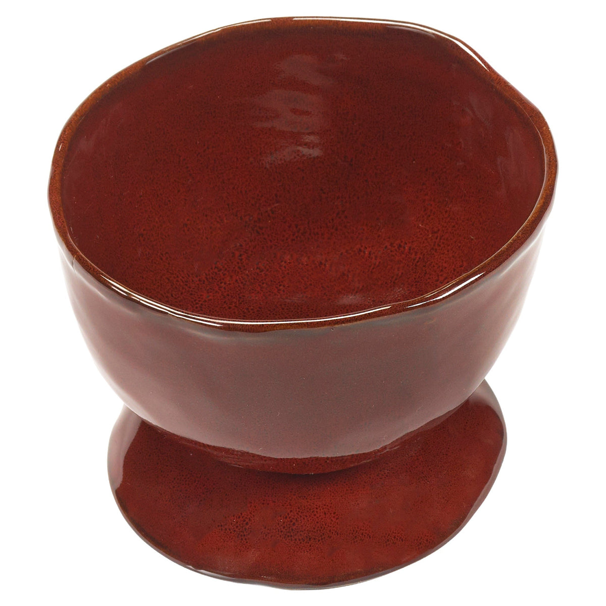 La Mère Venetian Red High Bowl on Foot - Small