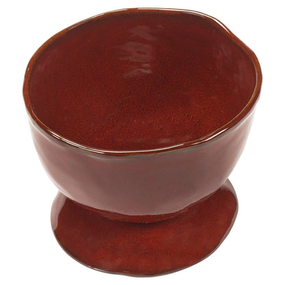 La Mère Venetian Red High Bowl on Foot - Small