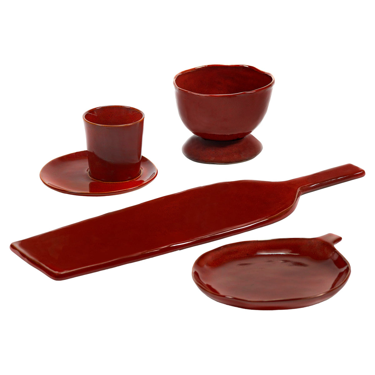 La Mère Venetian Red Rectangular Serving Plate - Set of 2