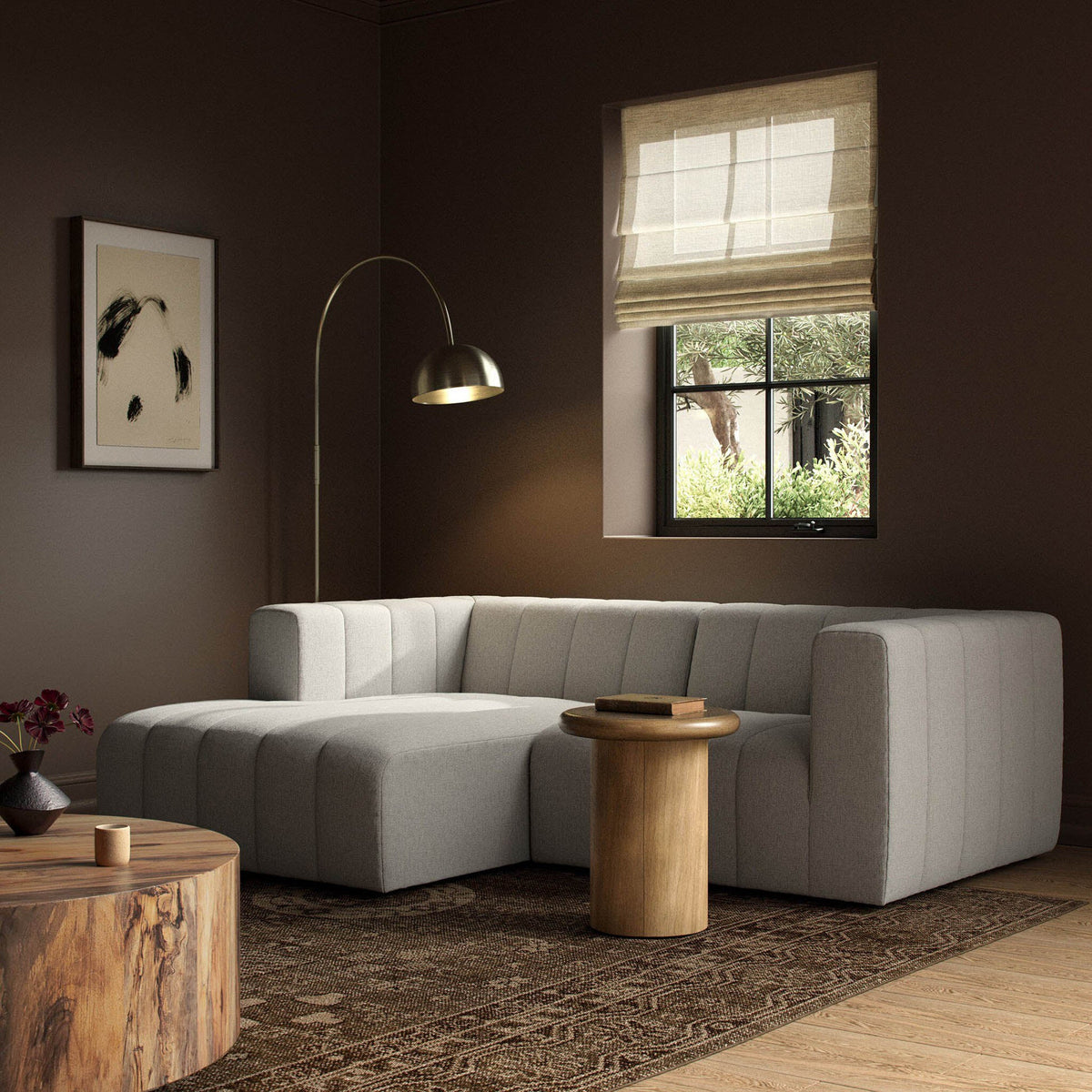 Langham Channeled 2-Piece Sectional - Napa Sandstone - Left Chaise