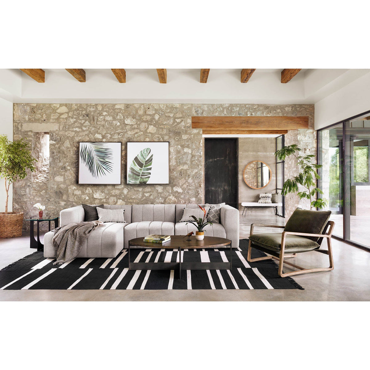 Langham Channeled 2-Piece Sectional - Napa Sandstone - Left Chaise