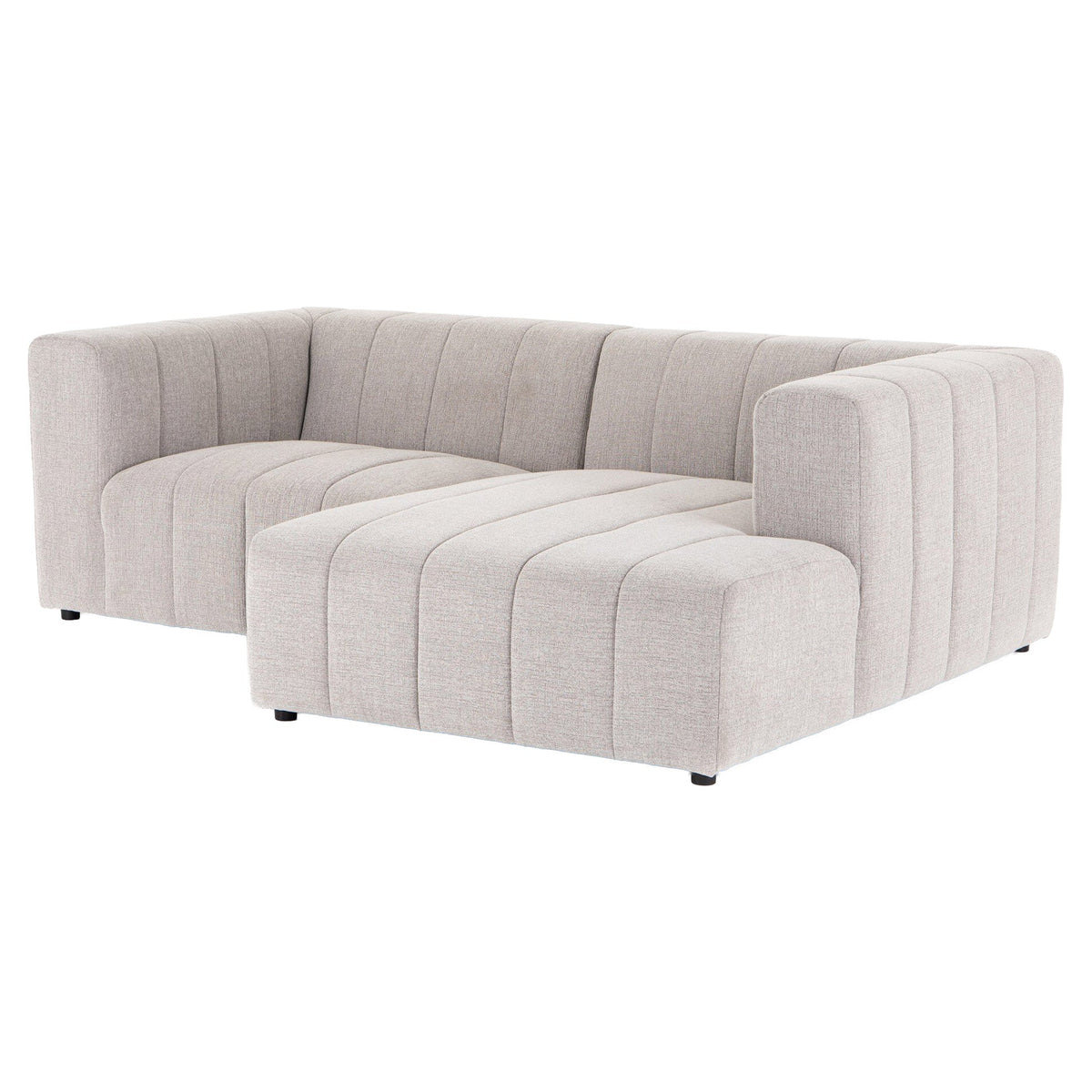 Langham Channeled 2-Piece Sectional - Napa Sandstone - Right Chaise