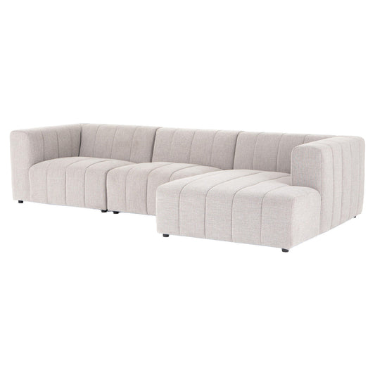 Langham Channeled 3-Piece Sectional - Napa Sandstone - Modular