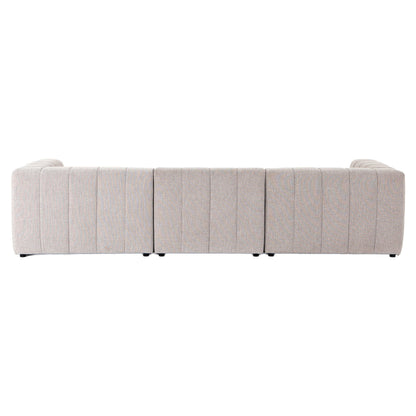 Langham Channeled 3-Piece Sectional - Napa Sandstone - Modular