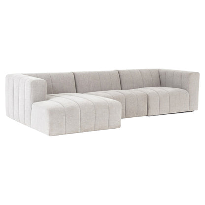 Langham Channeled 3-Piece Sectional - Napa Sandstone - Right Chaise