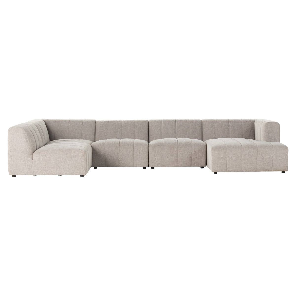 Langham Channeled 5-Piece Sectional - Napa Sandstone