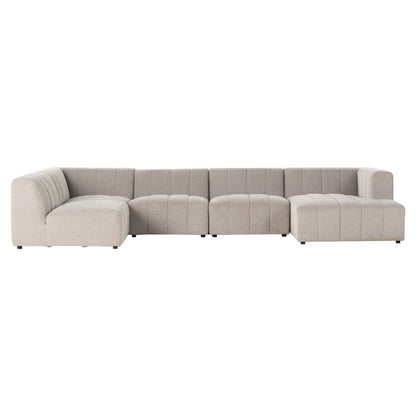 Langham Channeled 5-Piece Sectional - Napa Sandstone