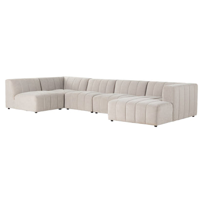 Langham Channeled 5-Piece Sectional - Napa Sandstone