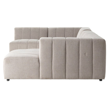 Langham Channeled 5-Piece Sectional - Napa Sandstone