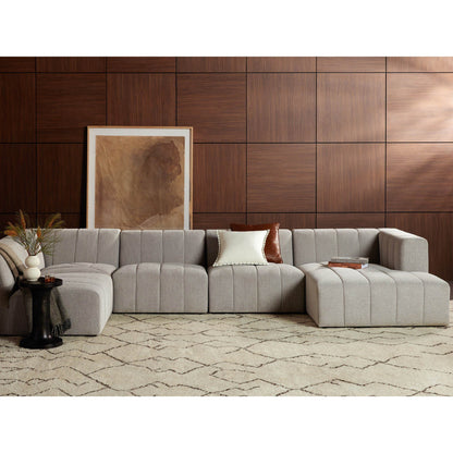 Langham Channeled 5-Piece Sectional - Napa Sandstone