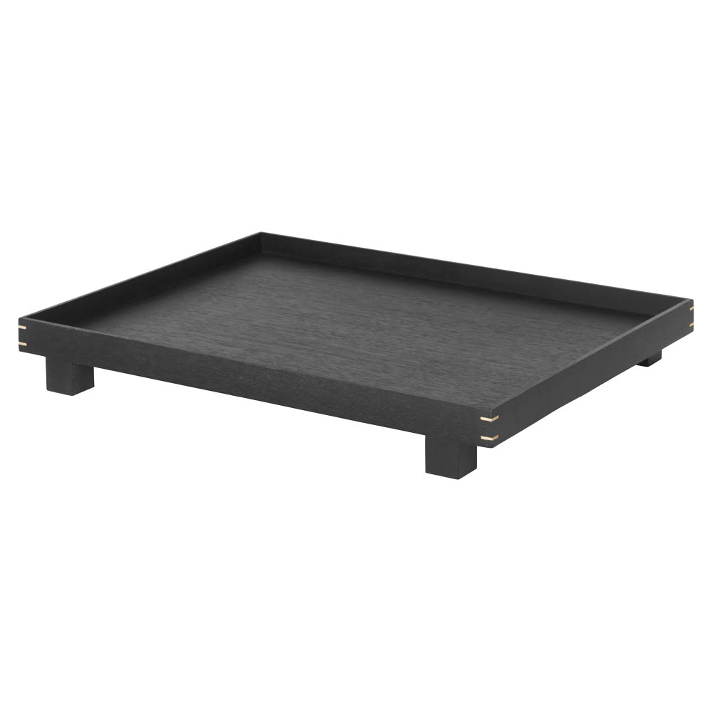 Large Bon Wooden Tray - Black Stained Oak