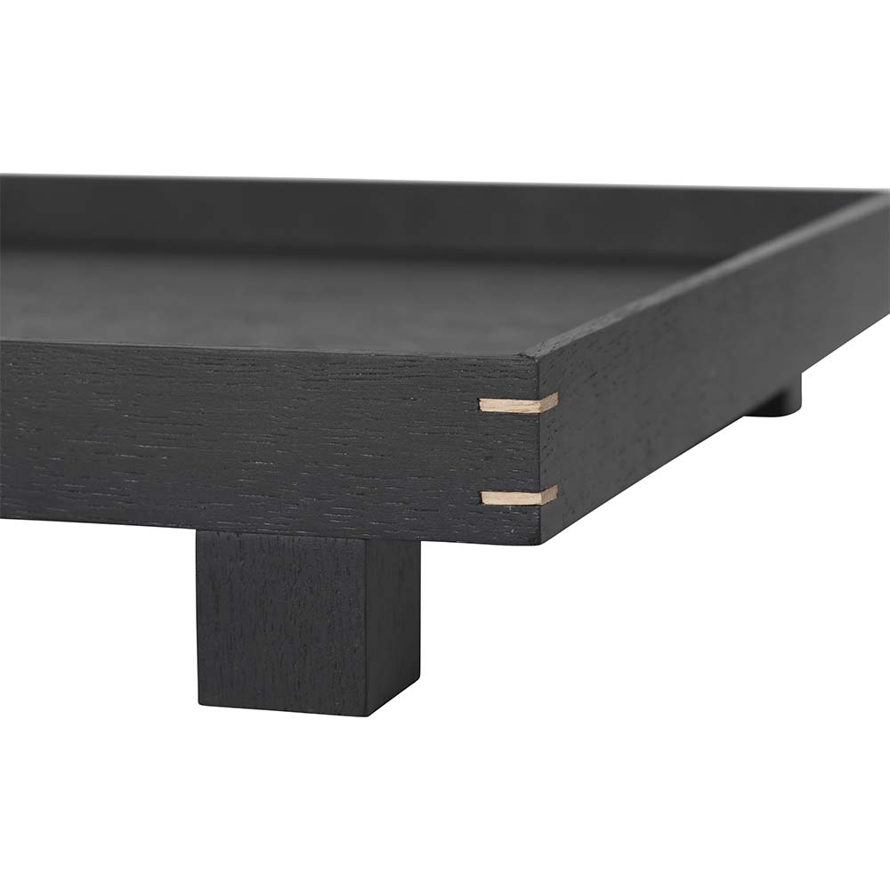 Large Bon Wooden Tray - Black Stained Oak