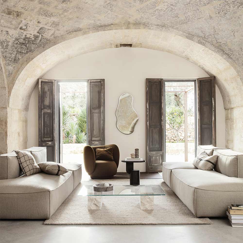 Large Pond Mirror - Brass