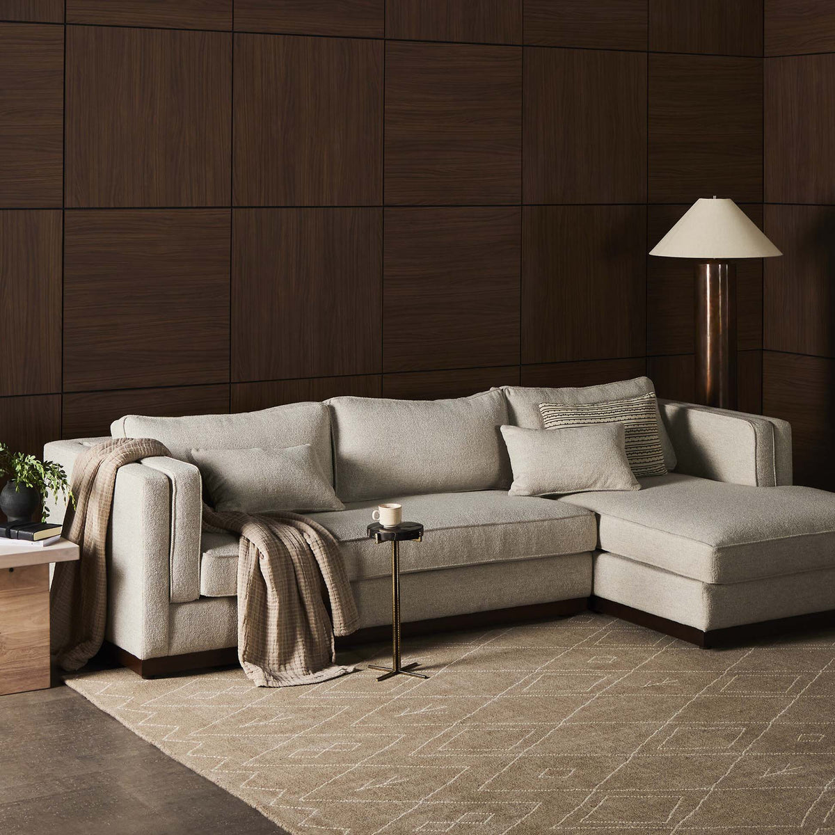 Lawrence 2-Piece Sectional W/ Chaise - Nova Taupe