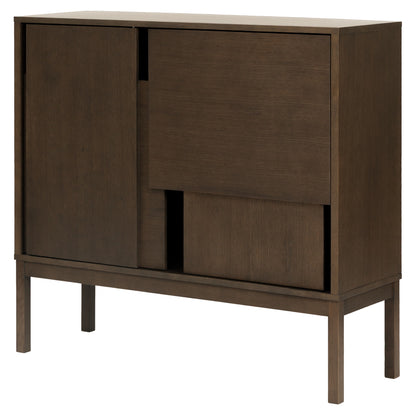 Layer Sideboard With Legs - Dark Oak